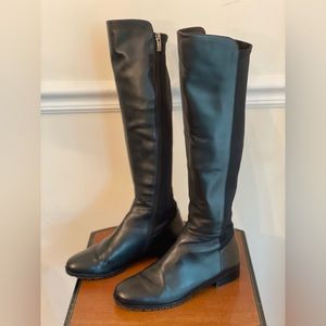 Bruno Premi Black Leather Knee Boots